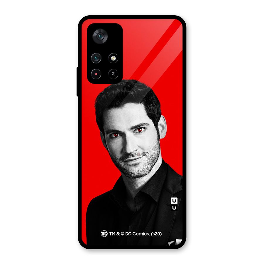 Lucifer Devil Smile Glass Back Case for Poco M4 Pro 5G