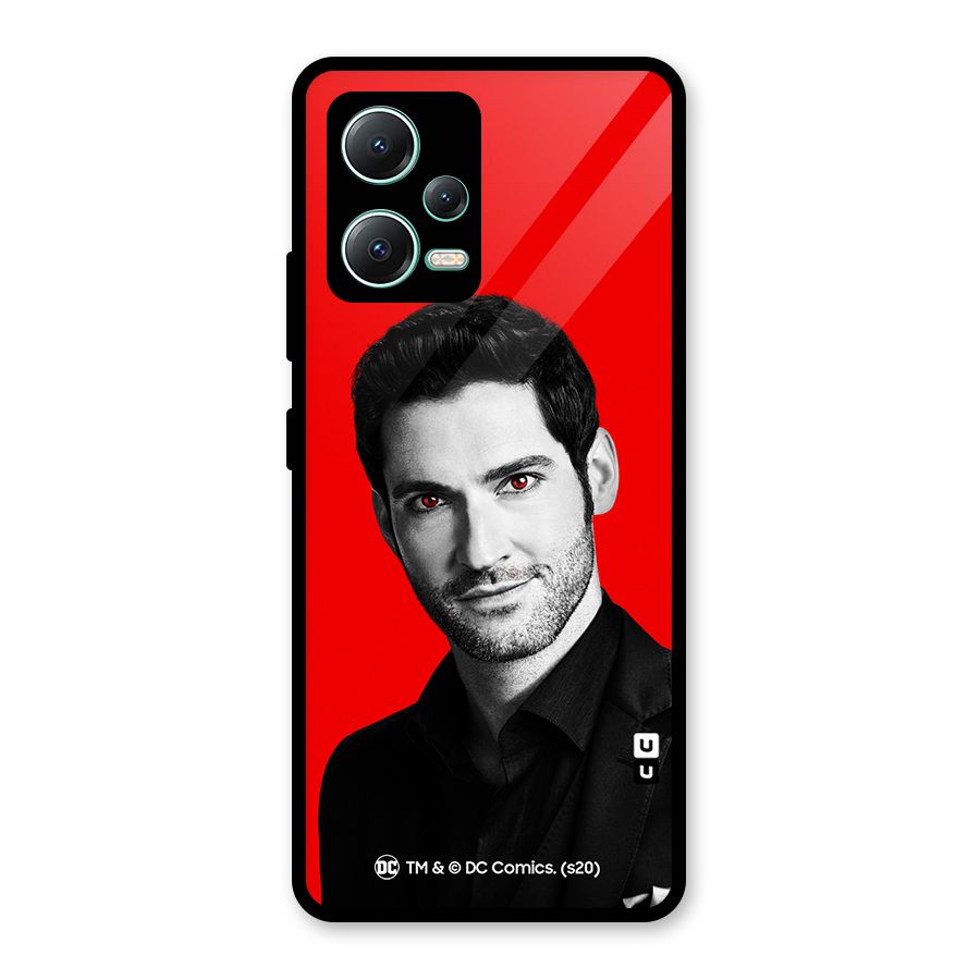 Lucifer Devil Smile Glass Back Case for Redmi Note 12 5G