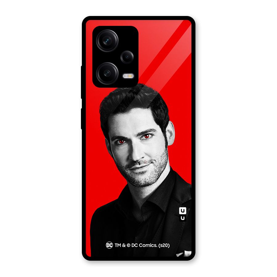 Lucifer Devil Smile Glass Back Case for Redmi Note 12 Pro