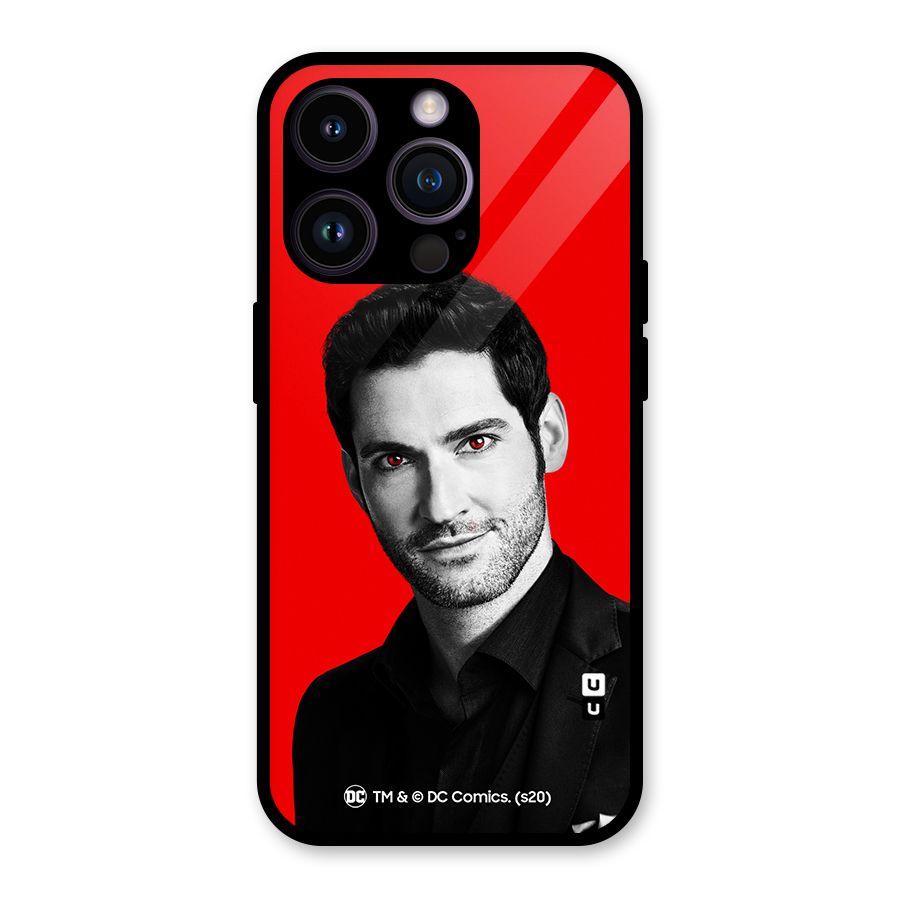 Lucifer Devil Smile Glass Back Case for iPhone 14 Pro