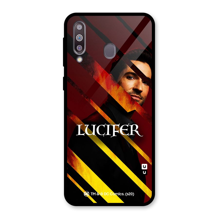 Lucifer Hell Stripes Glass Back Case for Galaxy M30