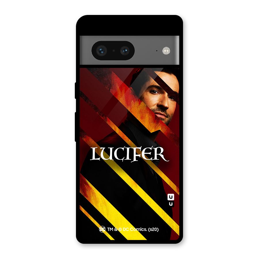 Lucifer Hell Stripes Glass Back Case for Google Pixel 7