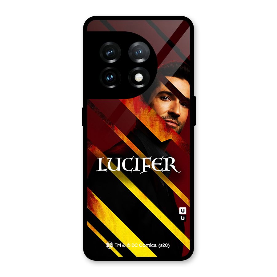Lucifer Hell Stripes Glass Back Case for OnePlus 11