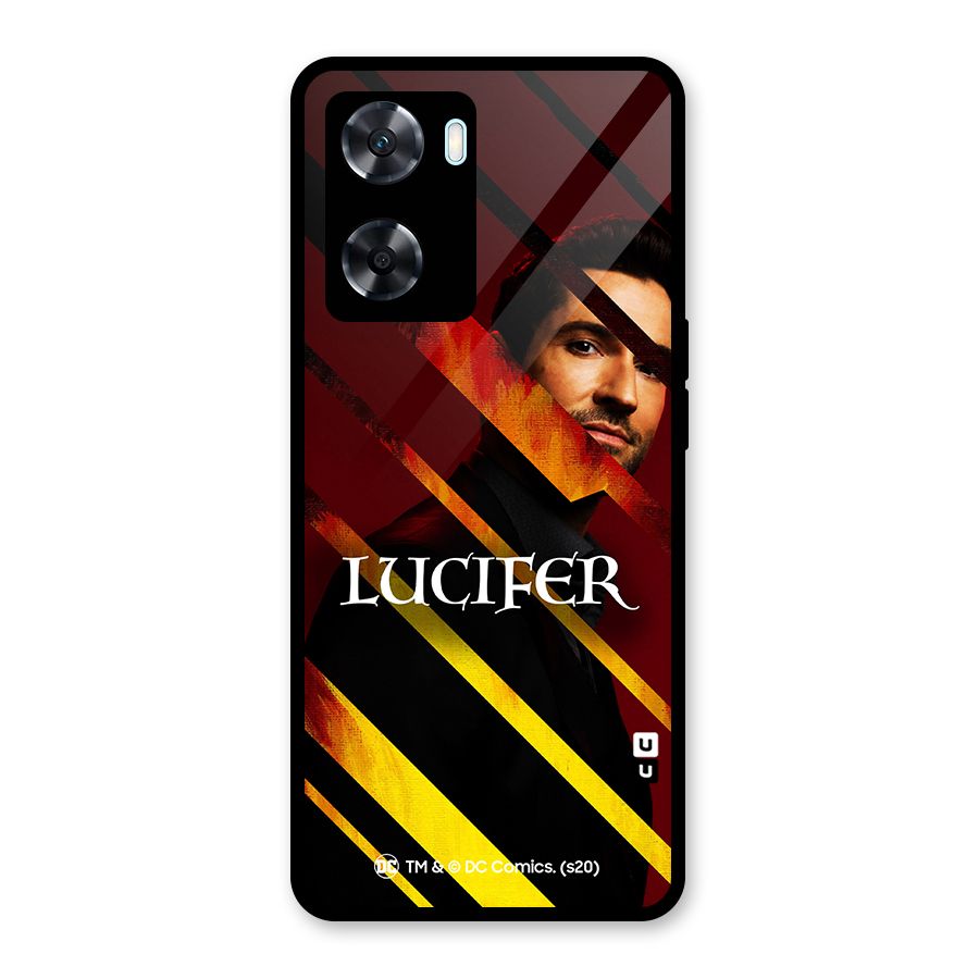Lucifer Hell Stripes Glass Back Case for Oppo A77