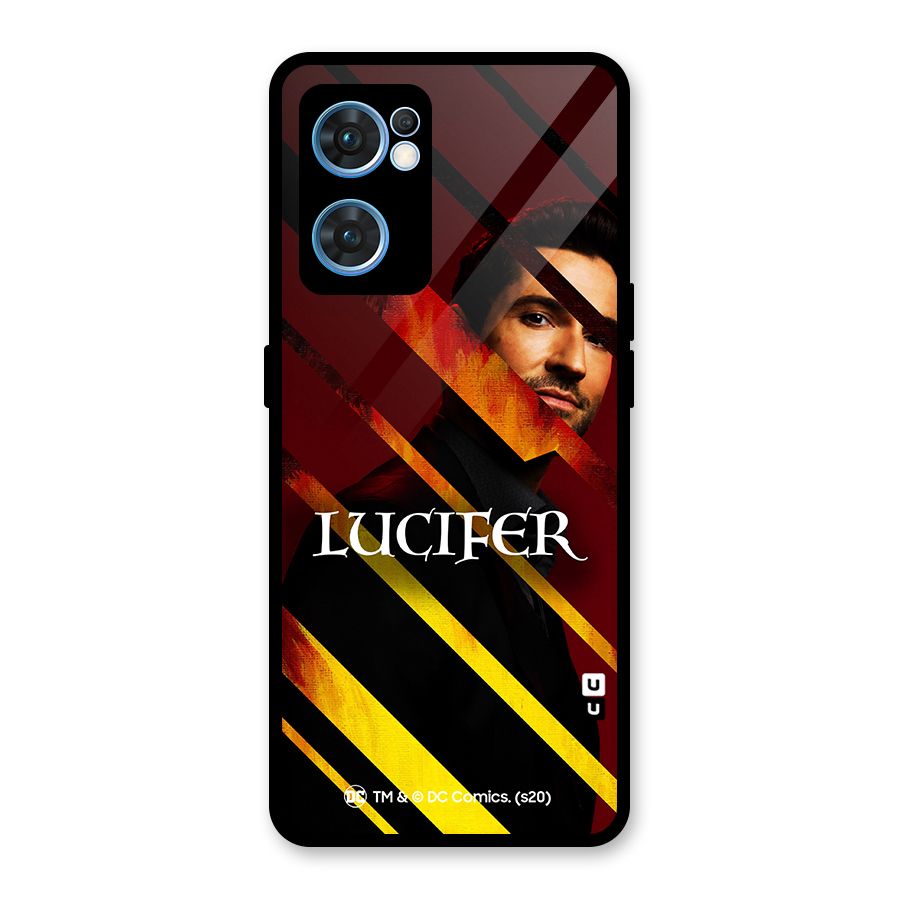 Lucifer Hell Stripes Glass Back Case for Oppo Reno7 5G