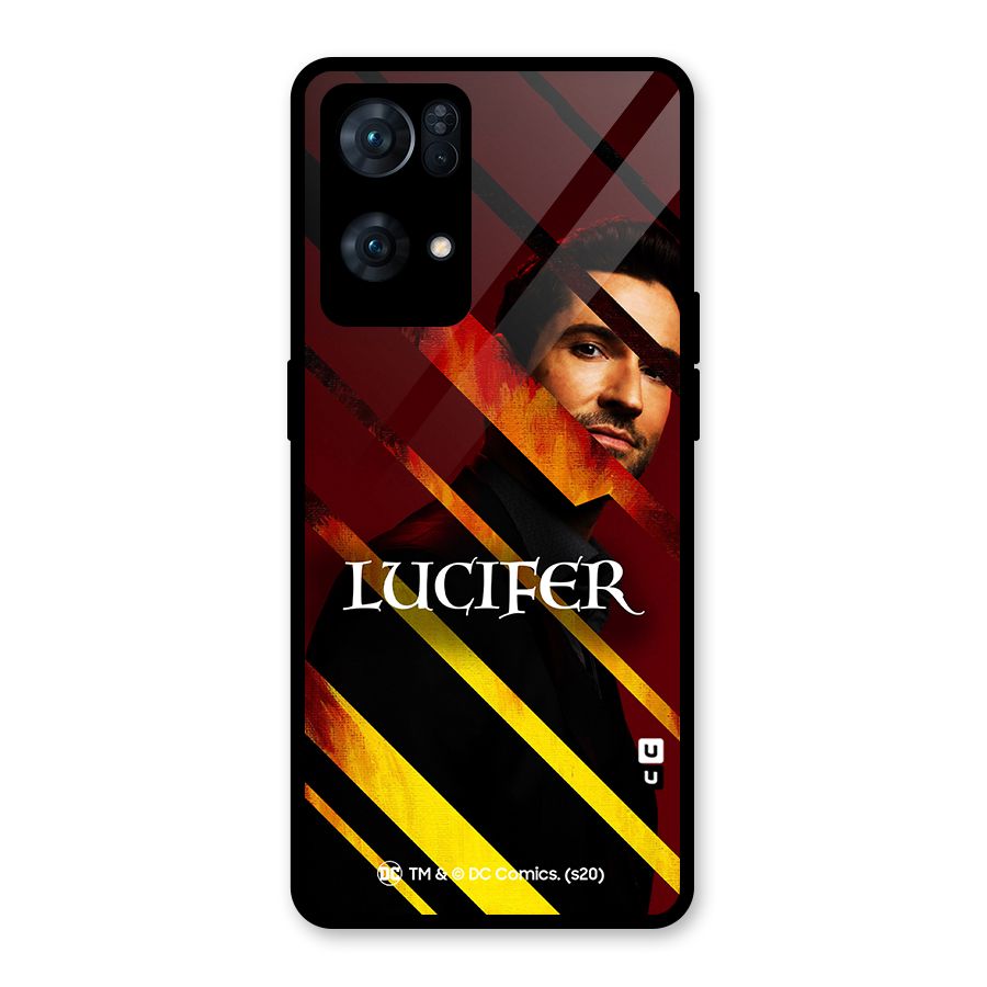 Lucifer Hell Stripes Glass Back Case for Oppo Reno7 Pro 5G