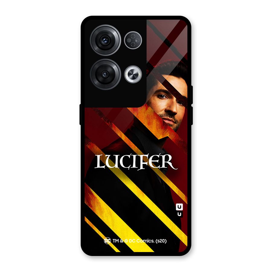 Lucifer Hell Stripes Glass Back Case for Oppo Reno8 Pro 5G