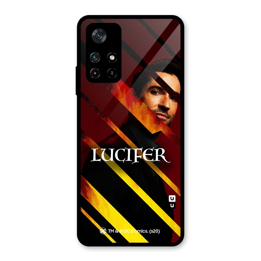 Lucifer Hell Stripes Glass Back Case for Poco M4 Pro 5G