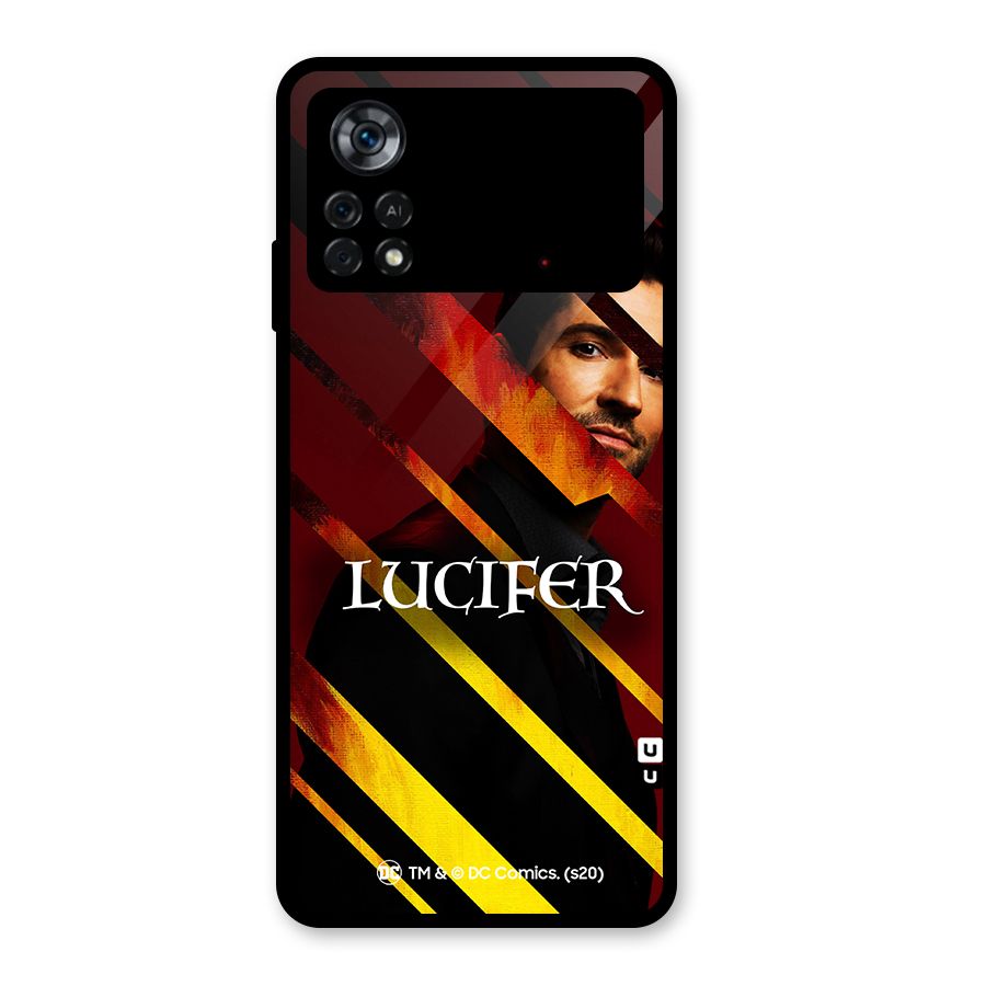 Lucifer Hell Stripes Glass Back Case for Poco X4 Pro 5G