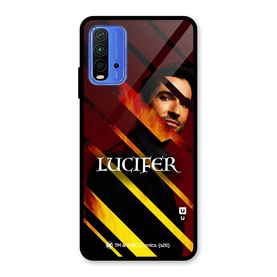Lucifer Hell Stripes Glass Back Case for Redmi 9 Power