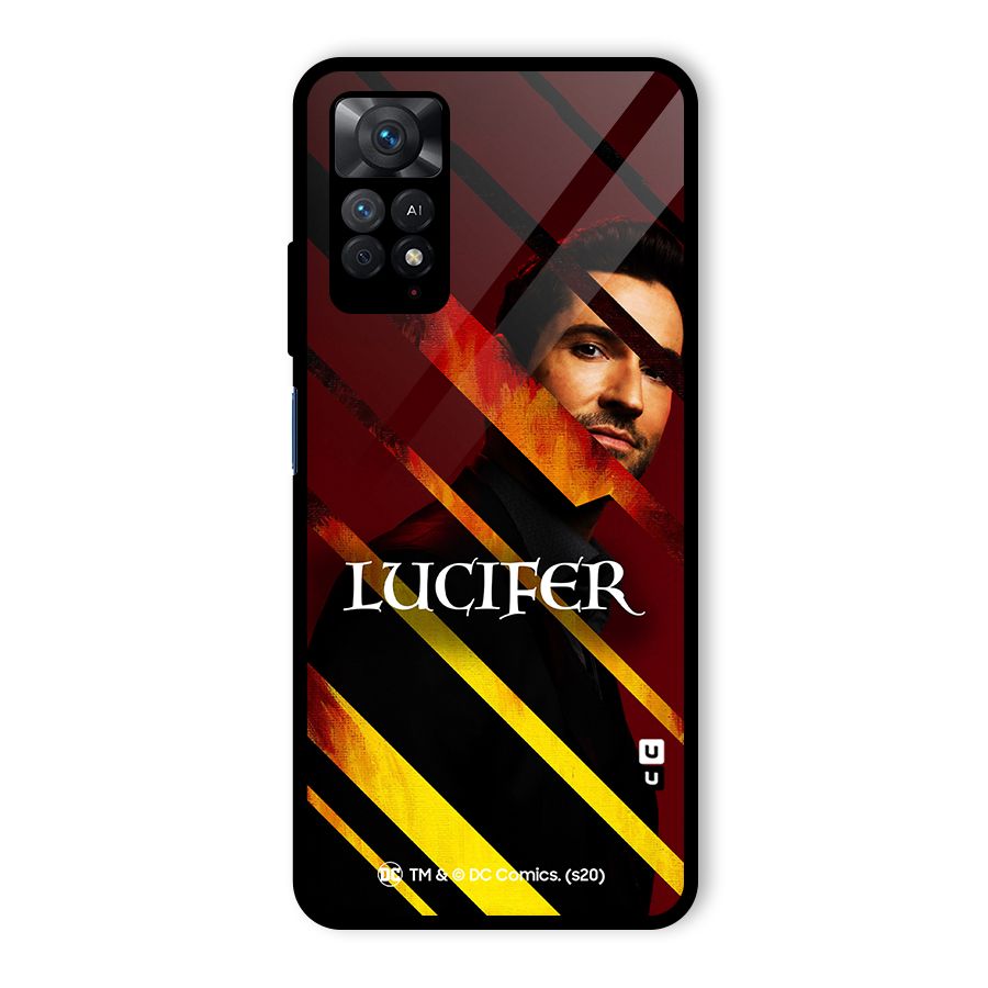 Lucifer Hell Stripes Glass Back Case for Redmi Note 11 Pro Plus 5G
