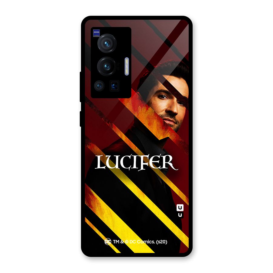 Lucifer Hell Stripes Glass Back Case for Vivo X70 Pro