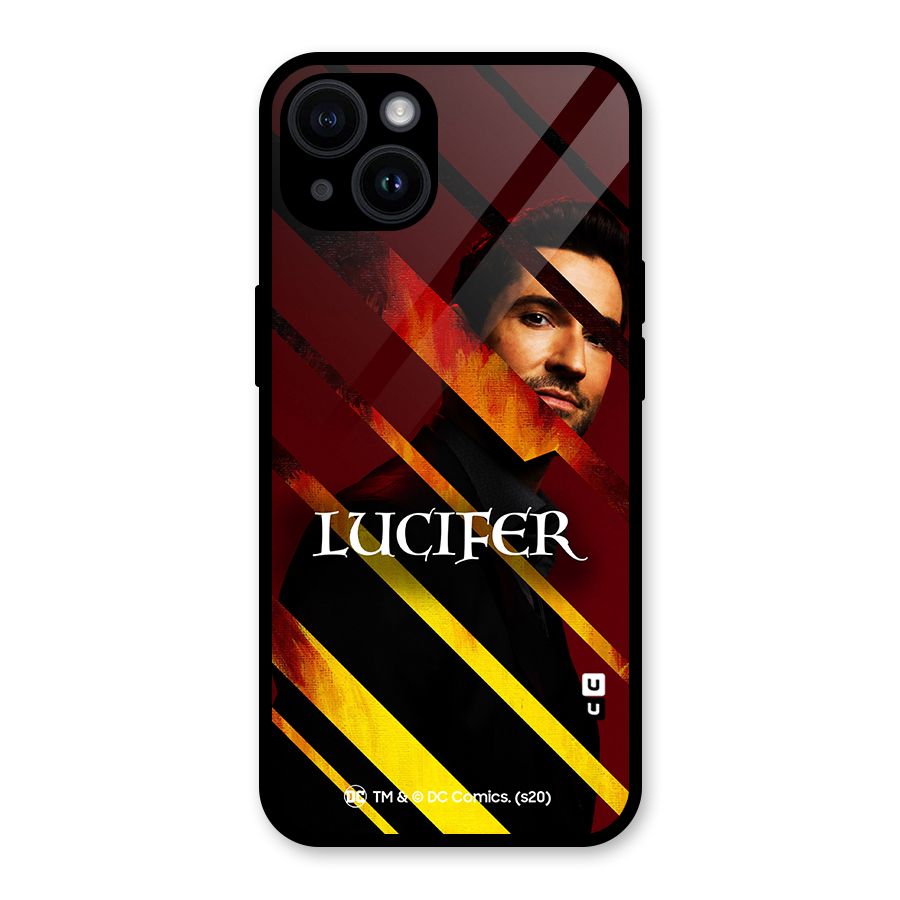 Lucifer Hell Stripes Glass Back Case for iPhone 14