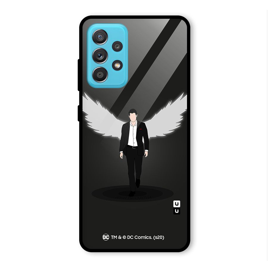 Lucifer Minimalistic Archangel Art Glass Back Case for Galaxy A52s 5G