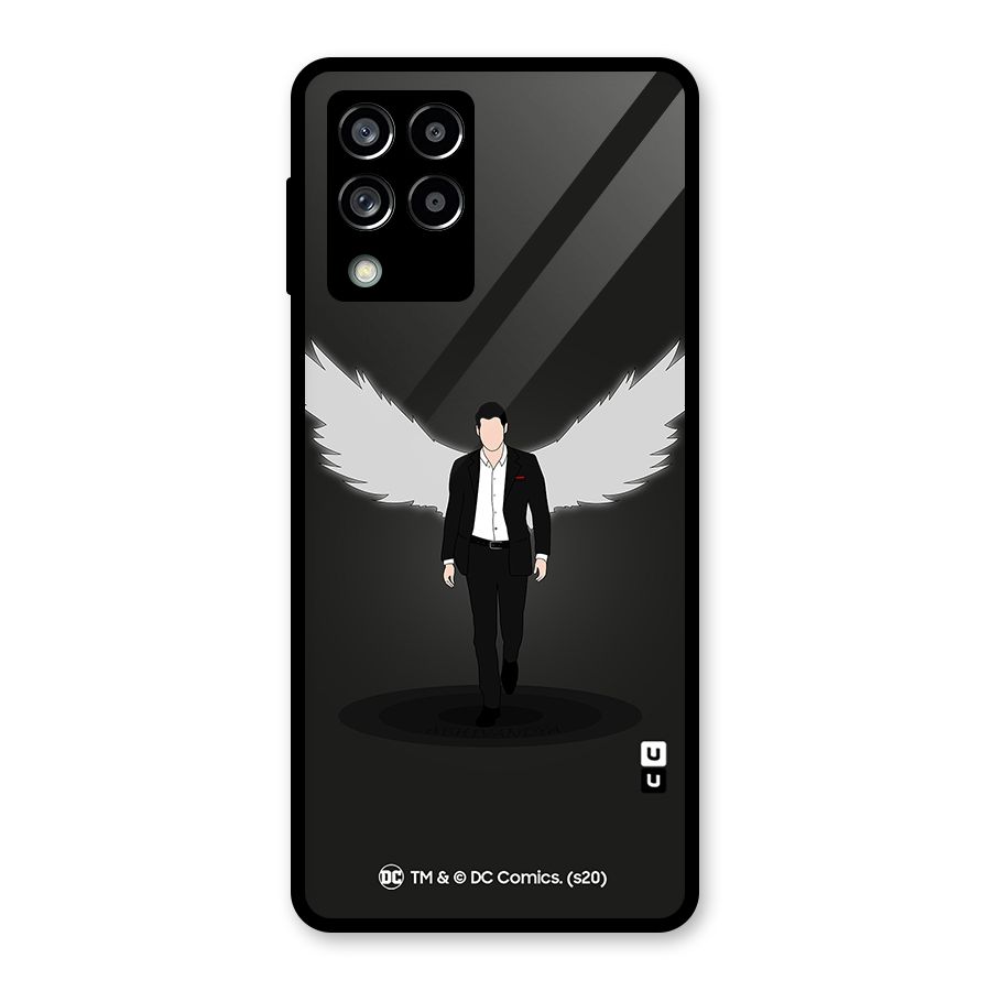 Lucifer Minimalistic Archangel Art Glass Back Case for Galaxy M53 5G