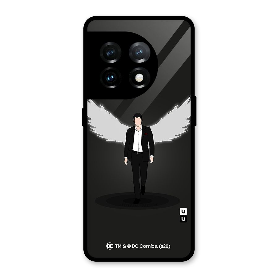 Lucifer Minimalistic Archangel Art Glass Back Case for OnePlus 11