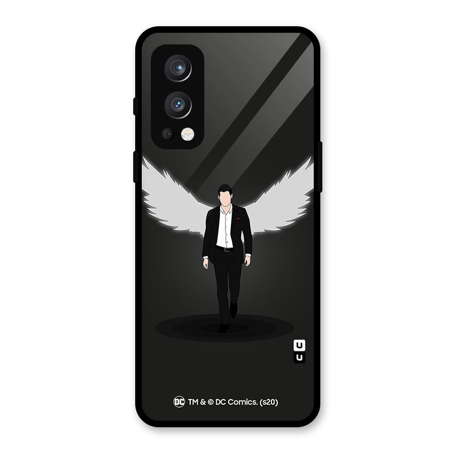 Lucifer Minimalistic Archangel Art Glass Back Case for OnePlus Nord 2 5G