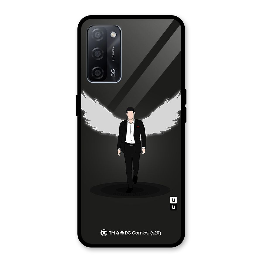 Lucifer Minimalistic Archangel Art Glass Back Case for Oppo A53s 5G