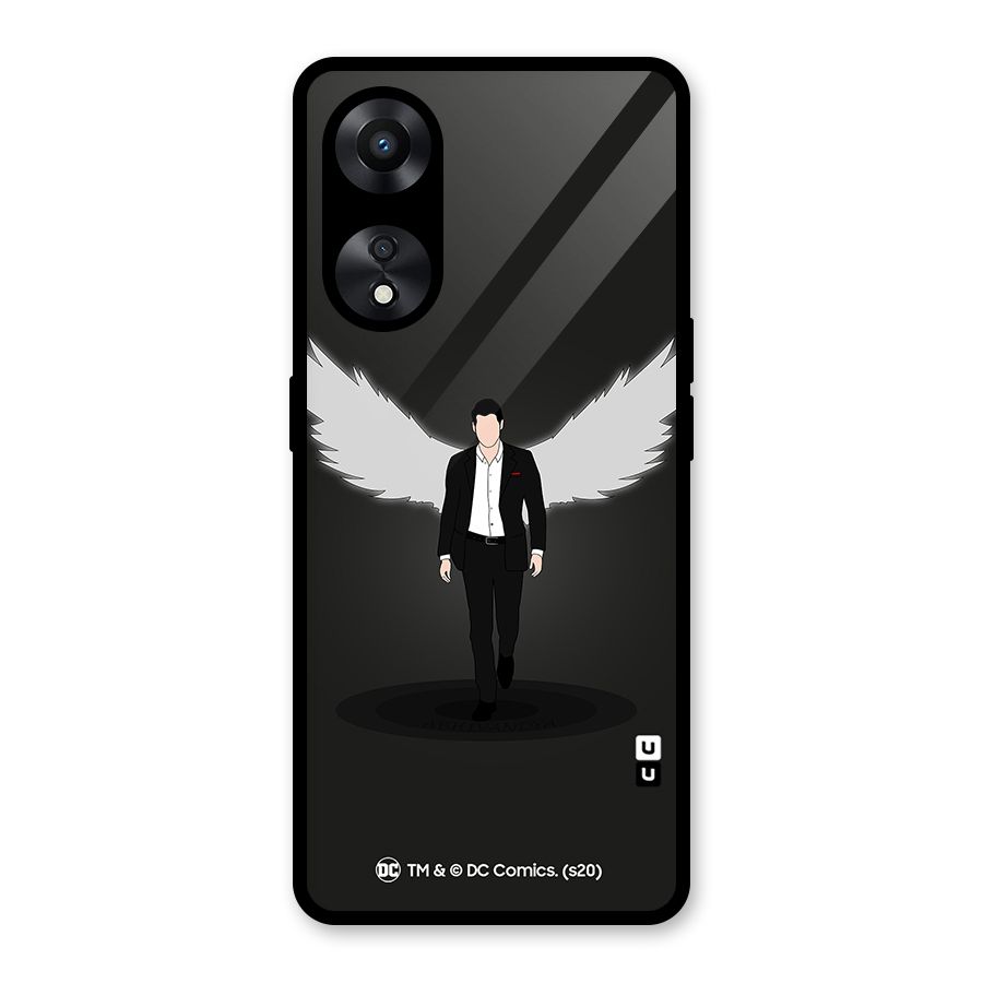 Lucifer Minimalistic Archangel Art Glass Back Case for Oppo A78