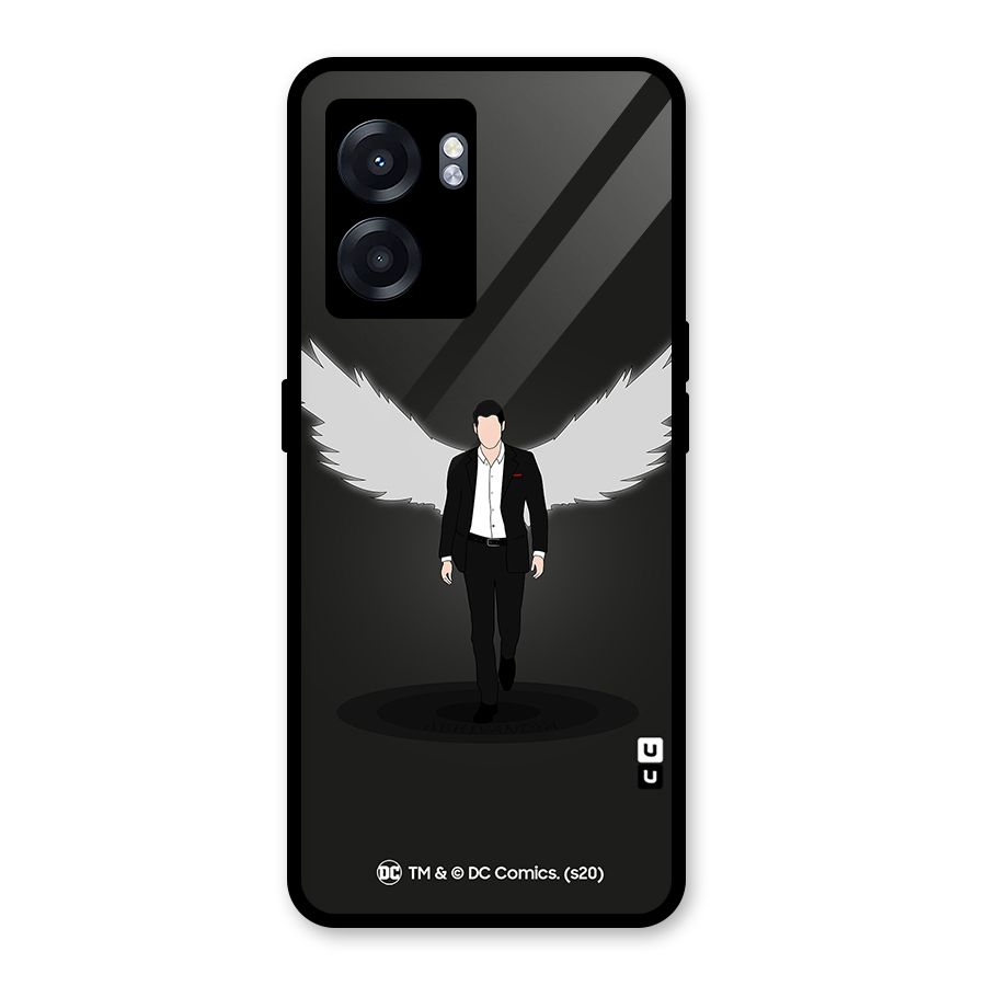 Lucifer Minimalistic Archangel Art Glass Back Case for Realme Narzo 50 5G