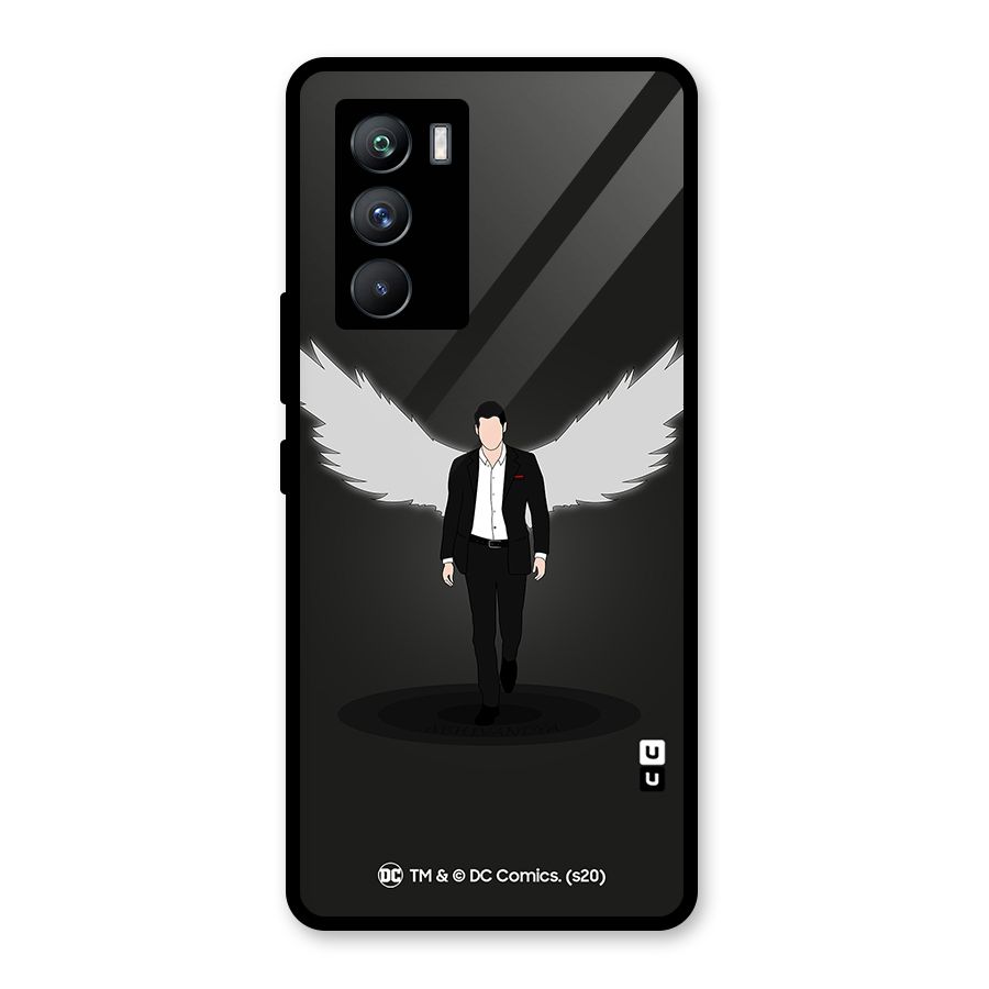 Lucifer Minimalistic Archangel Art Glass Back Case for Vivo iQOO 9 SE