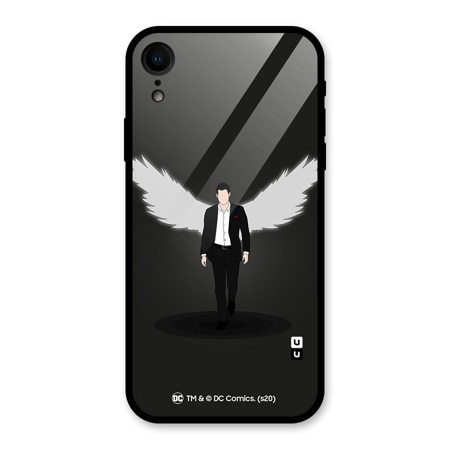 Lucifer Minimalistic Archangel Art Glass Back Case for XR