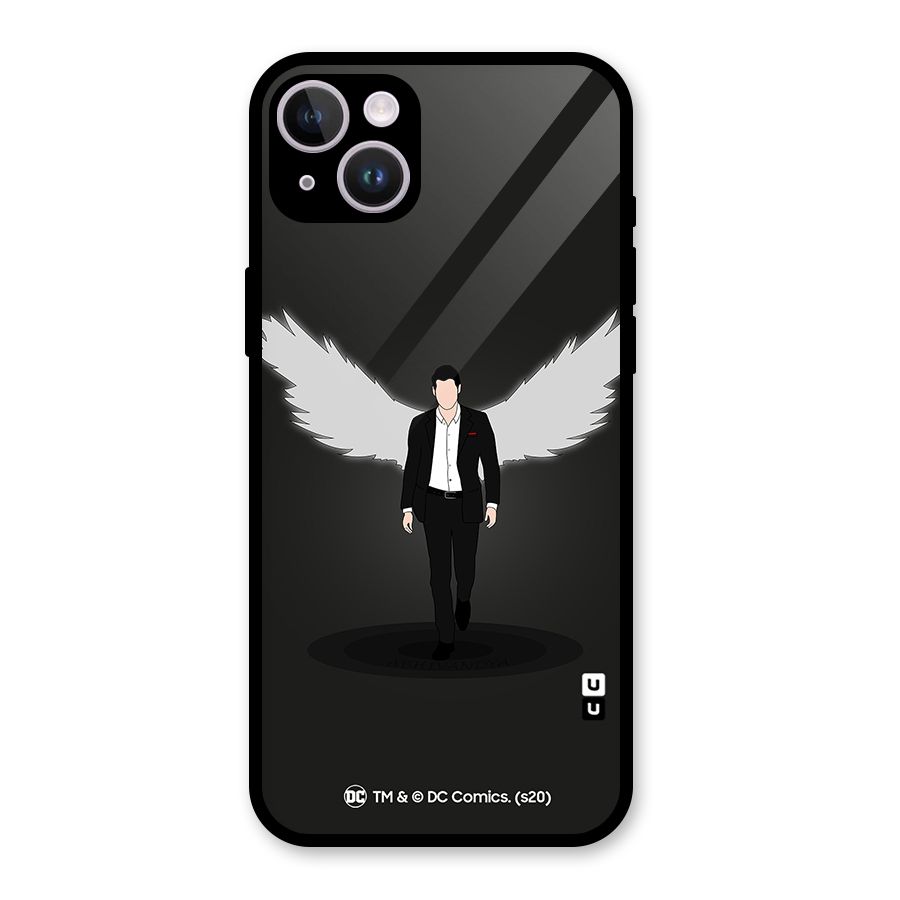 Lucifer Minimalistic Archangel Art Glass Back Case for iPhone 14 Plus