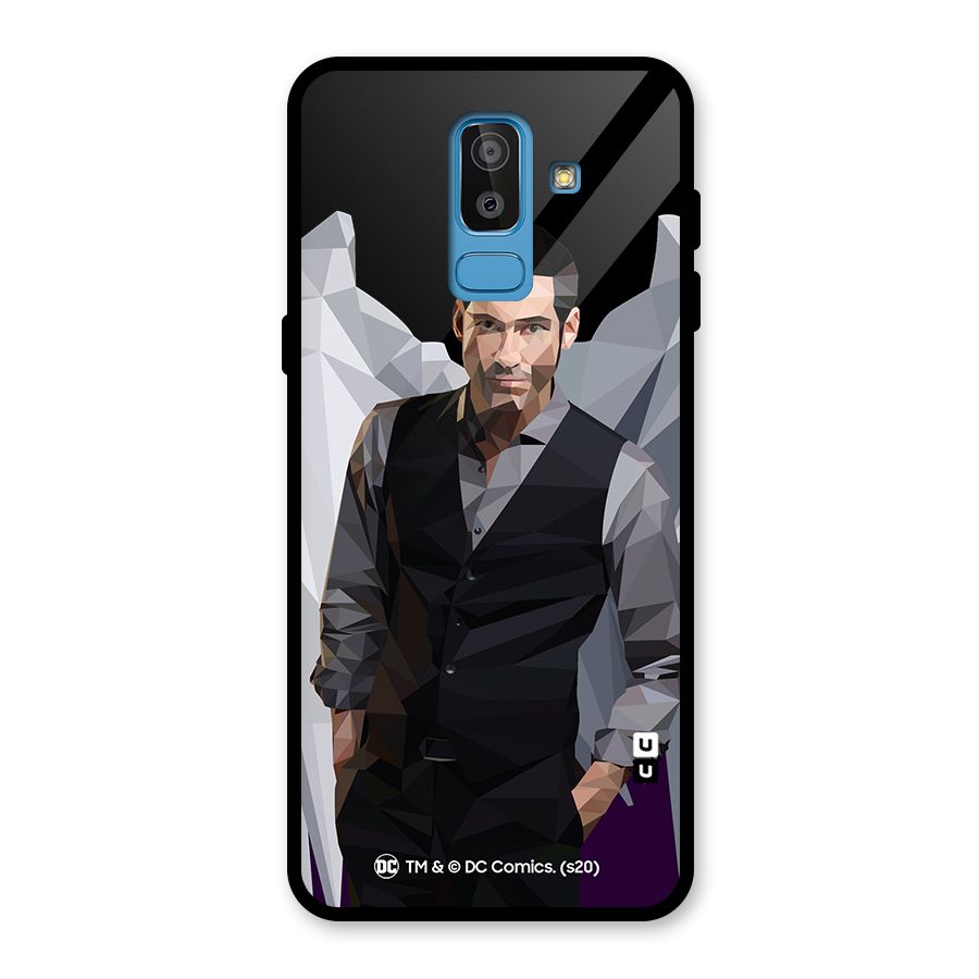 Lucifer Morningstar Art Abstract Glass Back Case for Galaxy J8