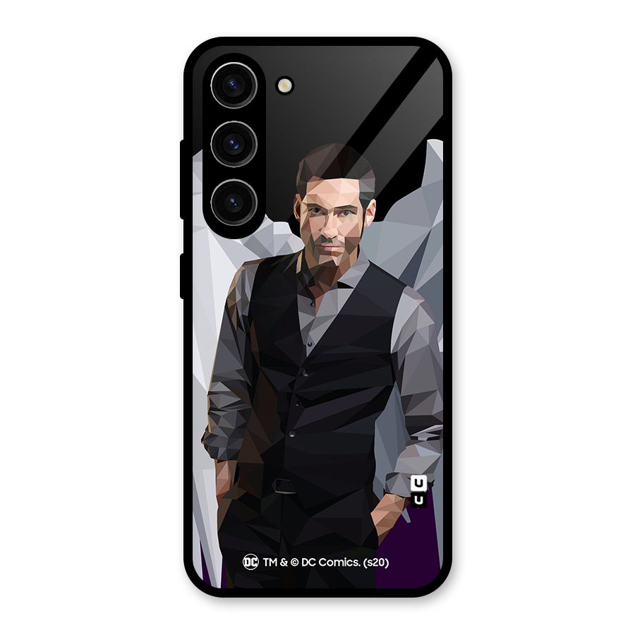 Lucifer Morningstar Art Abstract Glass Back Case for Galaxy S23
