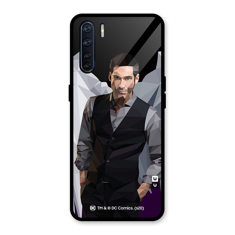 Lucifer Morningstar Art Abstract Glass Back Case for Oppo F15