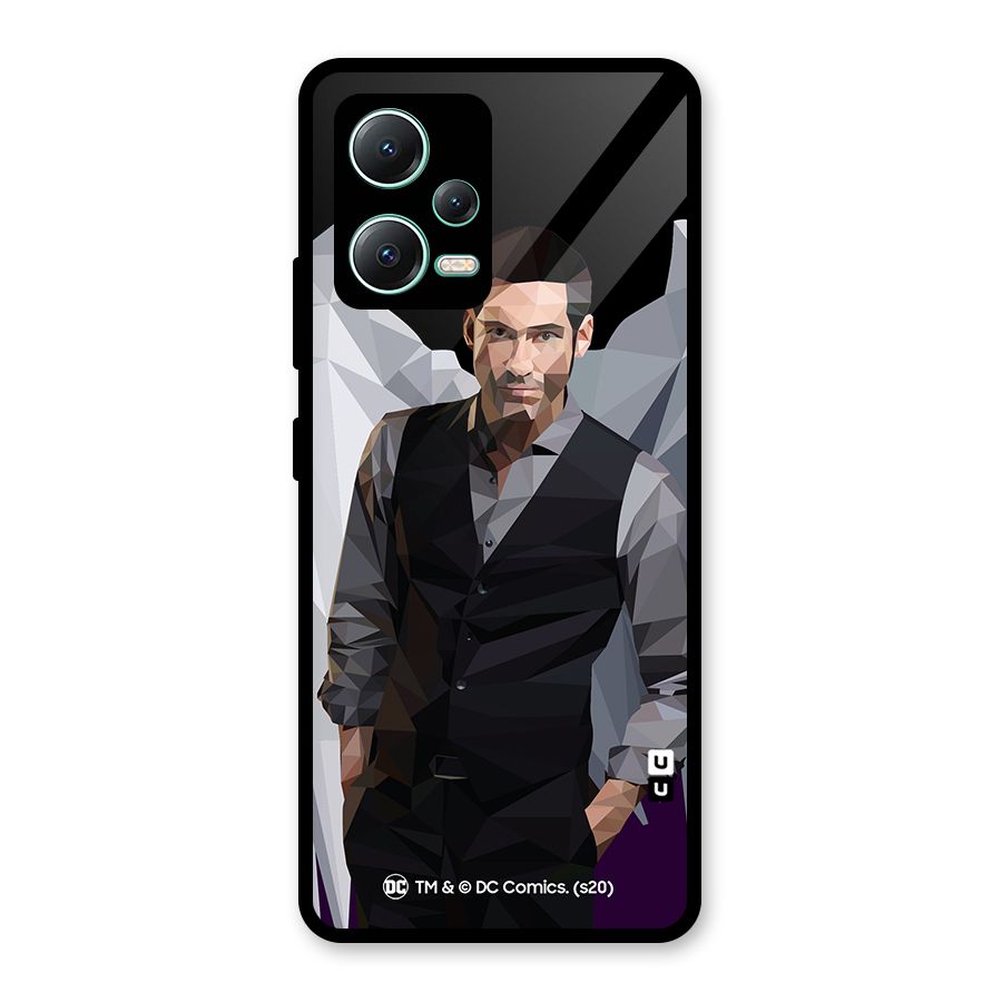 Lucifer Morningstar Art Abstract Glass Back Case for Redmi Note 12 5G