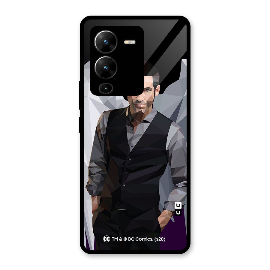 Lucifer Morningstar Art Abstract Glass Back Case for Vivo V25 Pro