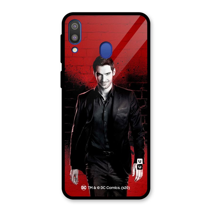 Lucifer Morningstar Wings Shadow Glass Back Case for Galaxy M20