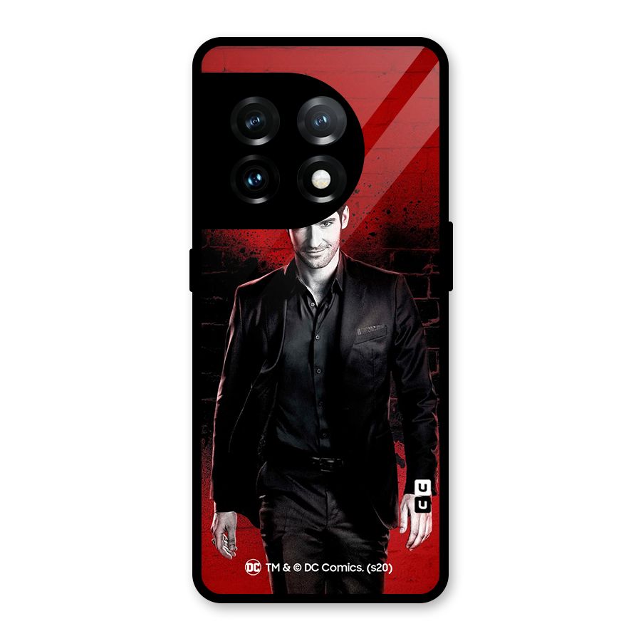 Lucifer Morningstar Wings Shadow Glass Back Case for OnePlus 11