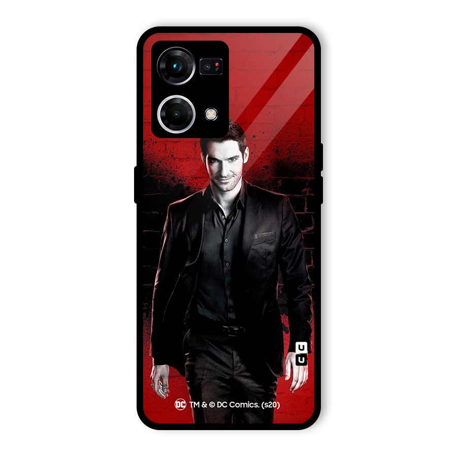 Lucifer Morningstar Wings Shadow Glass Back Case for Oppo F21s Pro 4G