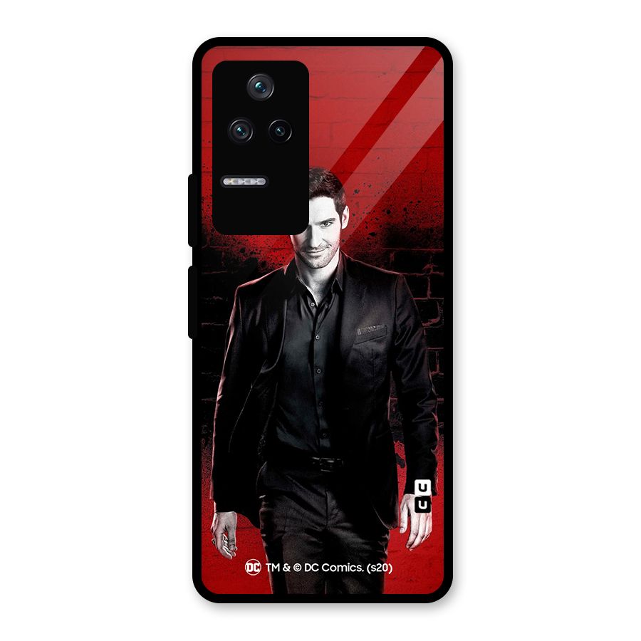 Lucifer Morningstar Wings Shadow Glass Back Case for Poco F4 5G