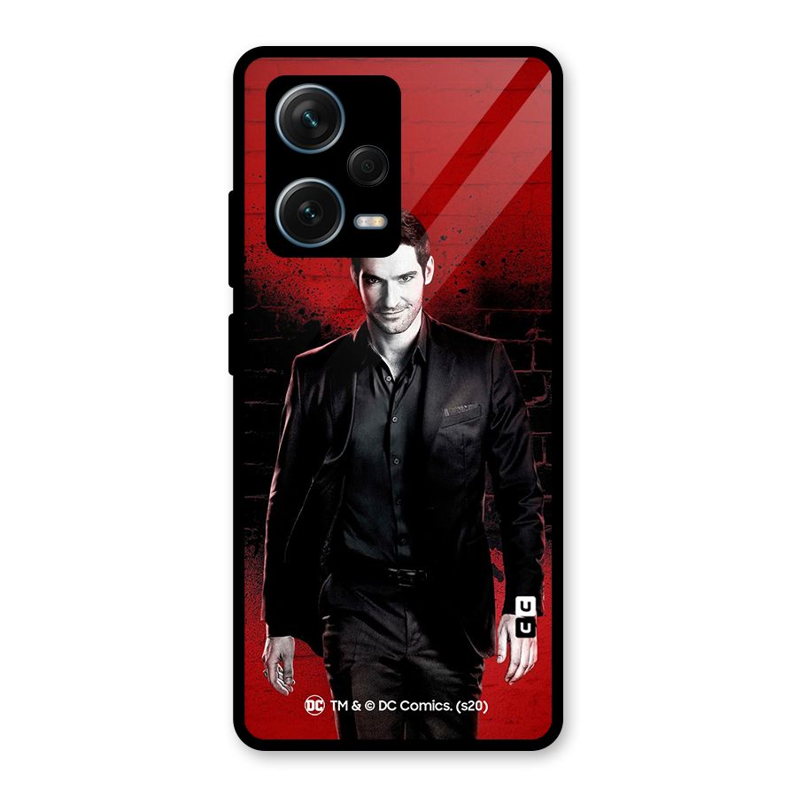 Lucifer Morningstar Wings Shadow Glass Back Case for Redmi Note 12 Pro Plus 5G