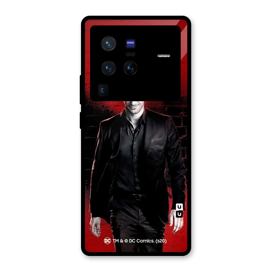 Lucifer Morningstar Wings Shadow Glass Back Case for Vivo X80 Pro