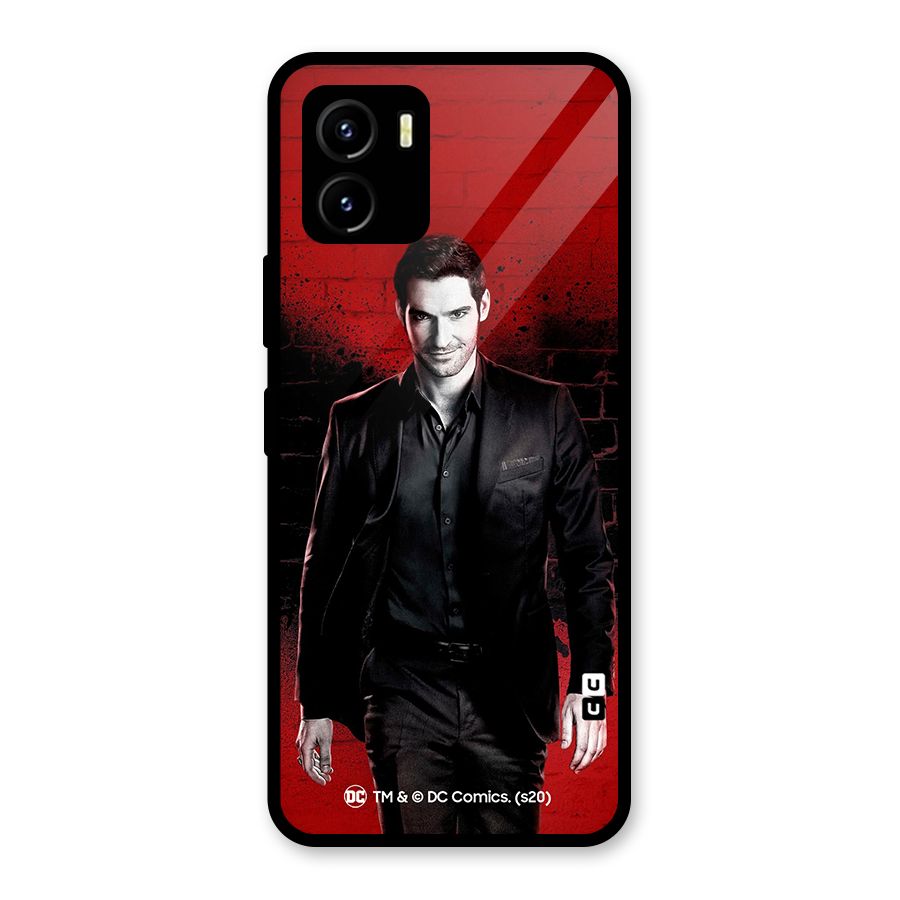 Lucifer Morningstar Wings Shadow Glass Back Case for Vivo Y15s