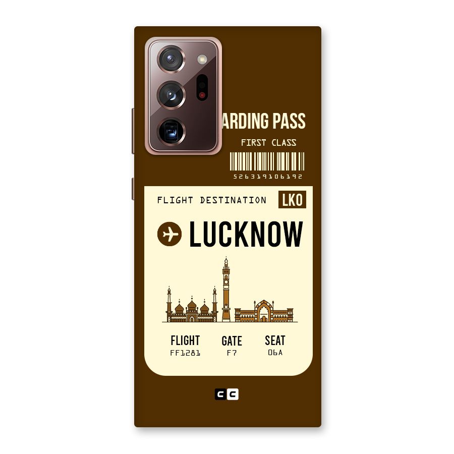 Lucknow Boarding Pass Back Case for Galaxy Note 20 Ultra