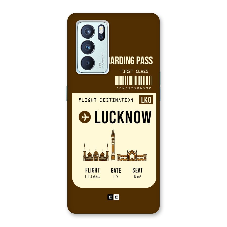 Lucknow Boarding Pass Back Case for Oppo Reno6 Pro 5G