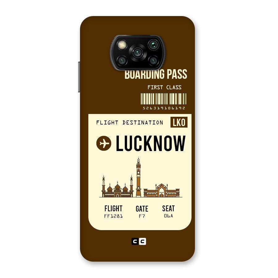 Lucknow Boarding Pass Back Case for Poco X3