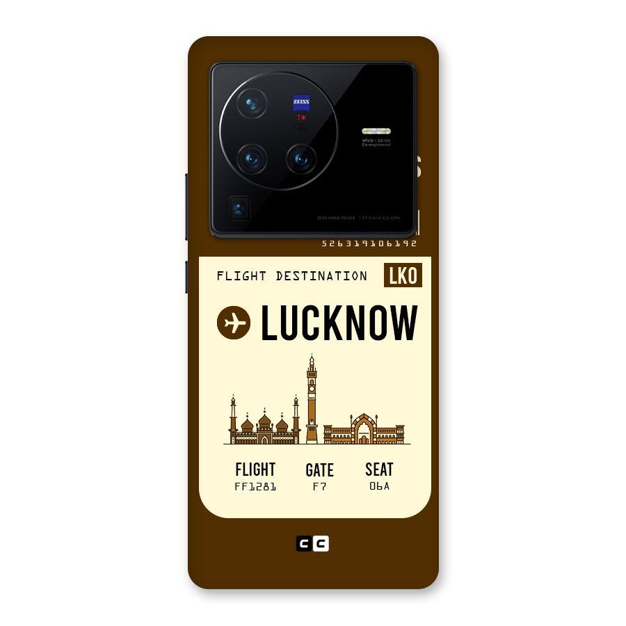 Lucknow Boarding Pass Back Case for Vivo X80 Pro