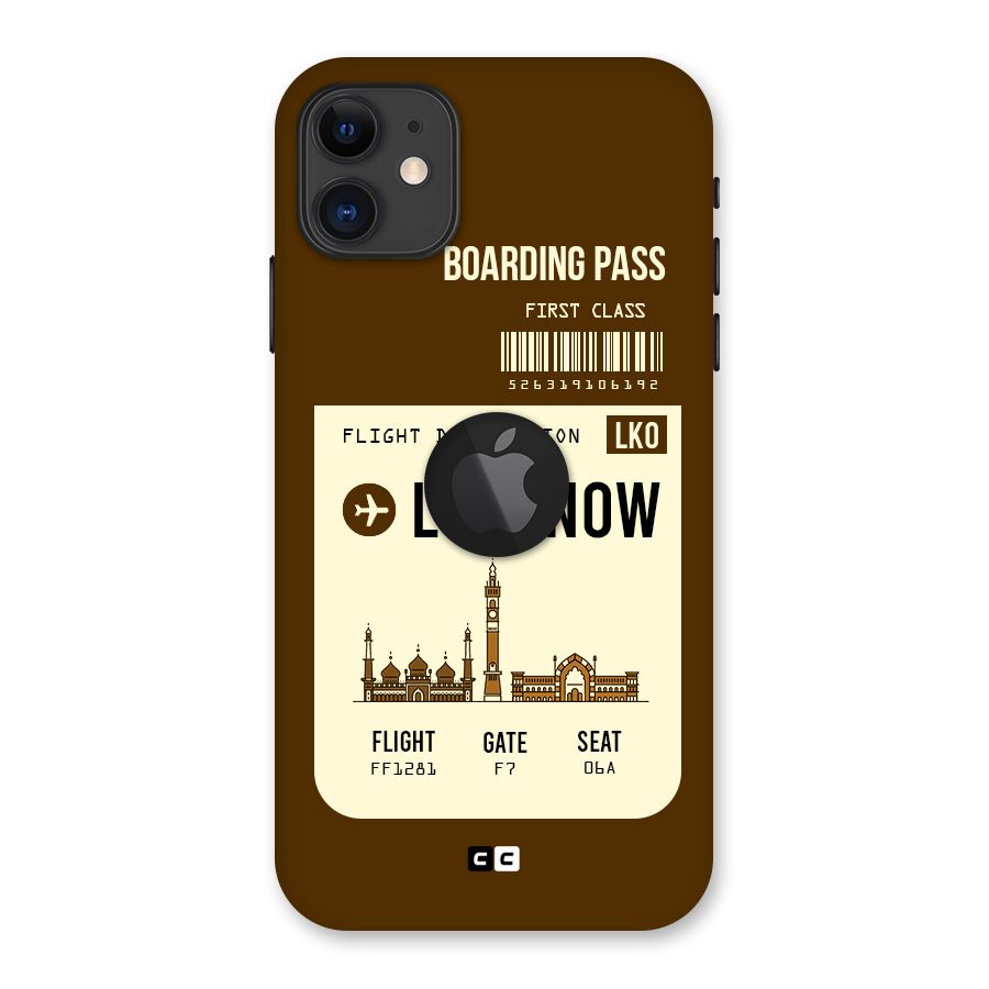 Lucknow Boarding Pass Back Case for iPhone 11 Logo Cut