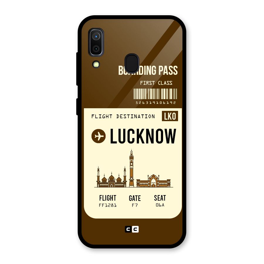 Lucknow Boarding Pass Glass Back Case for Galaxy A30