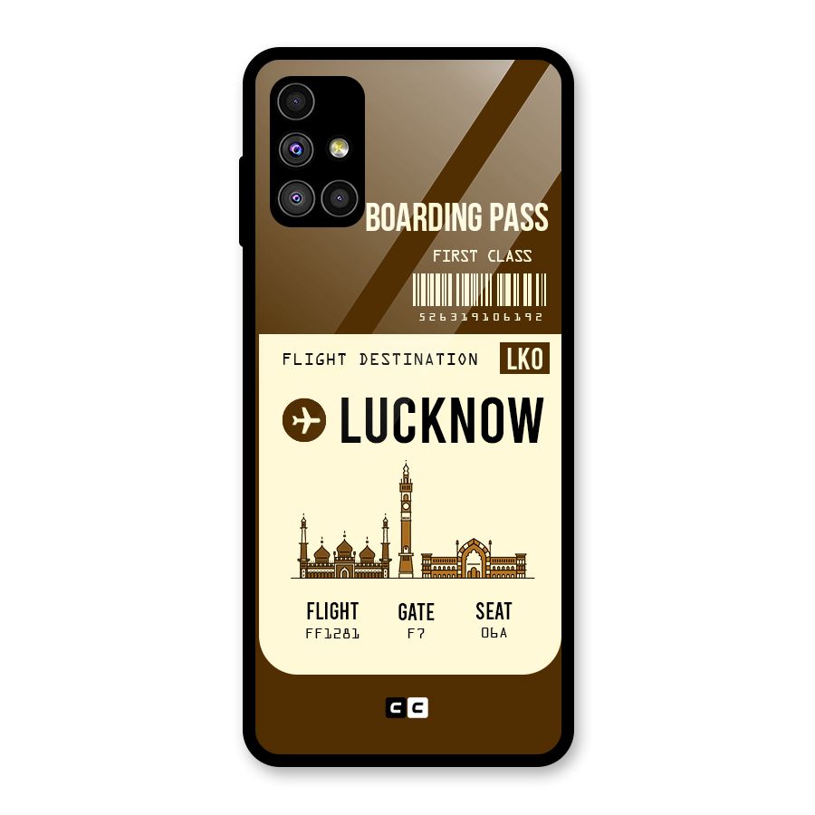 Lucknow Boarding Pass Glass Back Case for Galaxy M51