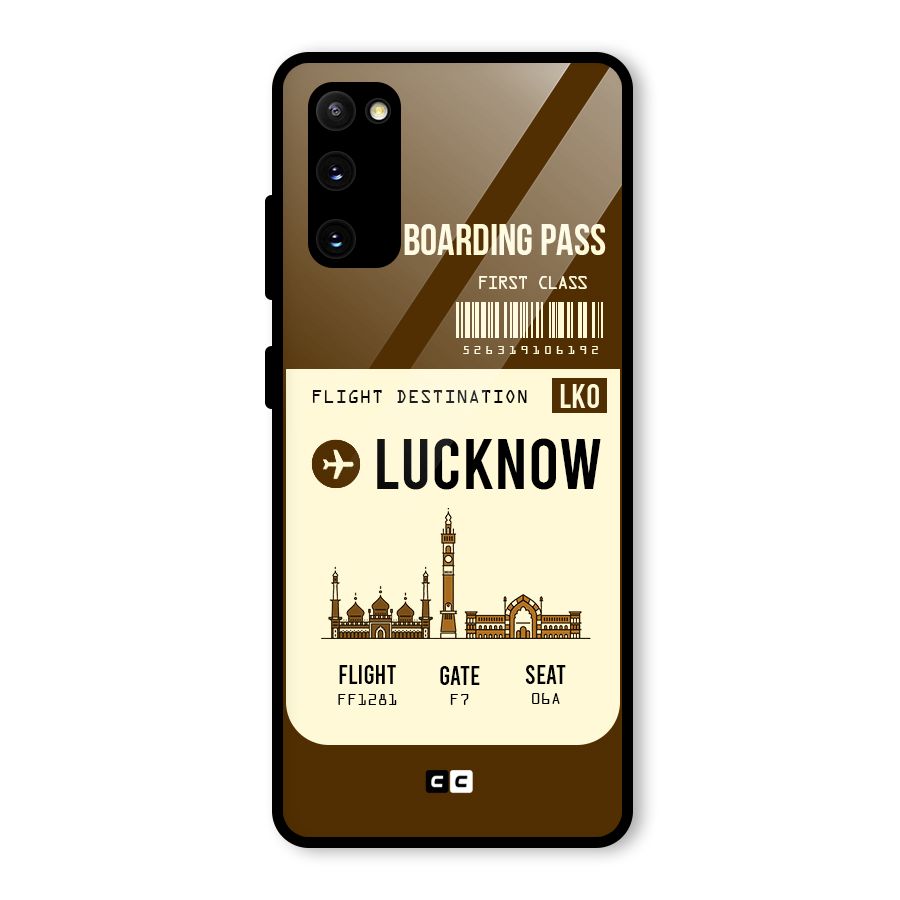 Lucknow Boarding Pass Glass Back Case for Galaxy S20 FE 5G