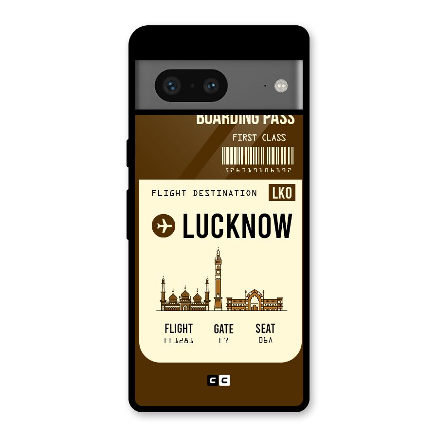 Lucknow Boarding Pass Glass Back Case for Google Pixel 7