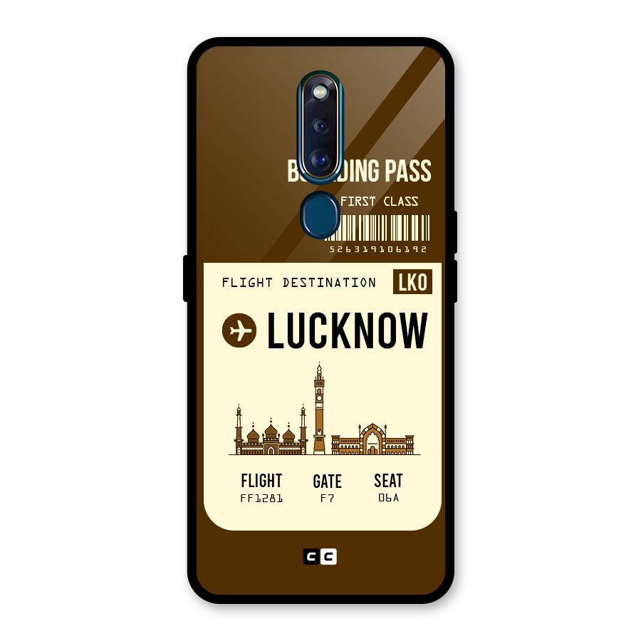 Lucknow Boarding Pass Glass Back Case for Oppo F11 Pro