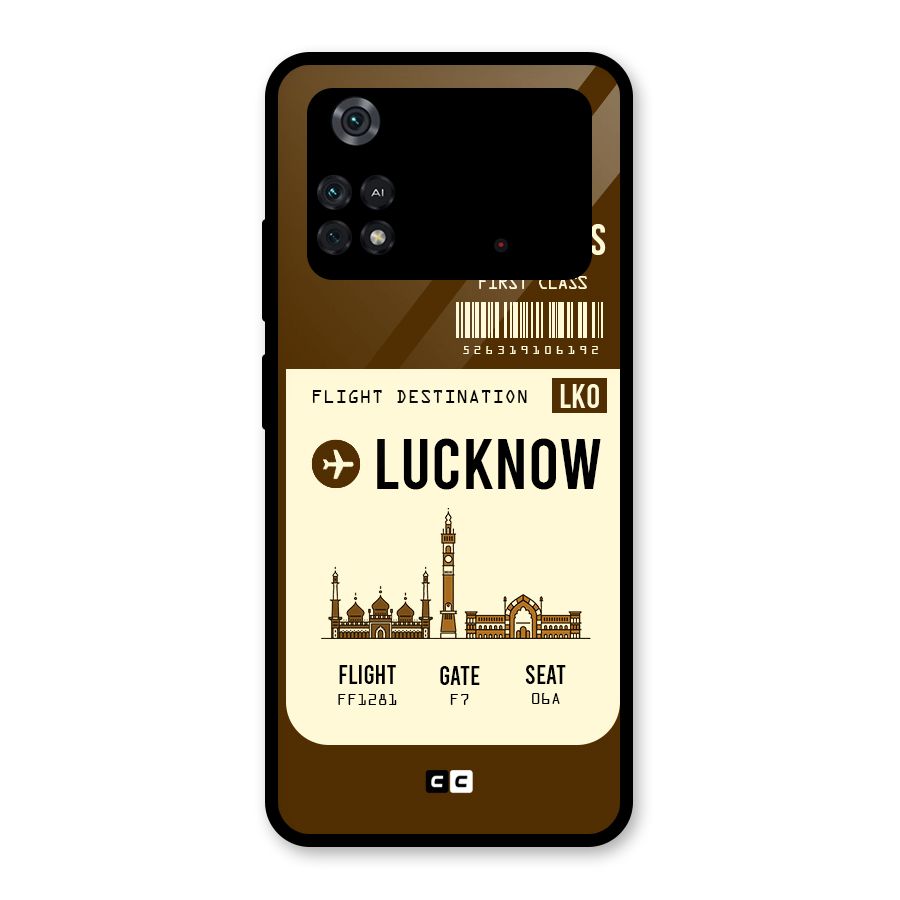 Lucknow Boarding Pass Glass Back Case for Poco M4 Pro 4G